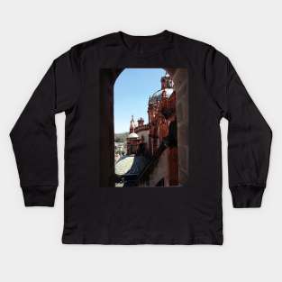 just taxco classic city photoview in architectural landscape in mexico ecopop Kids Long Sleeve T-Shirt